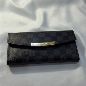 Black Checkered Wallet